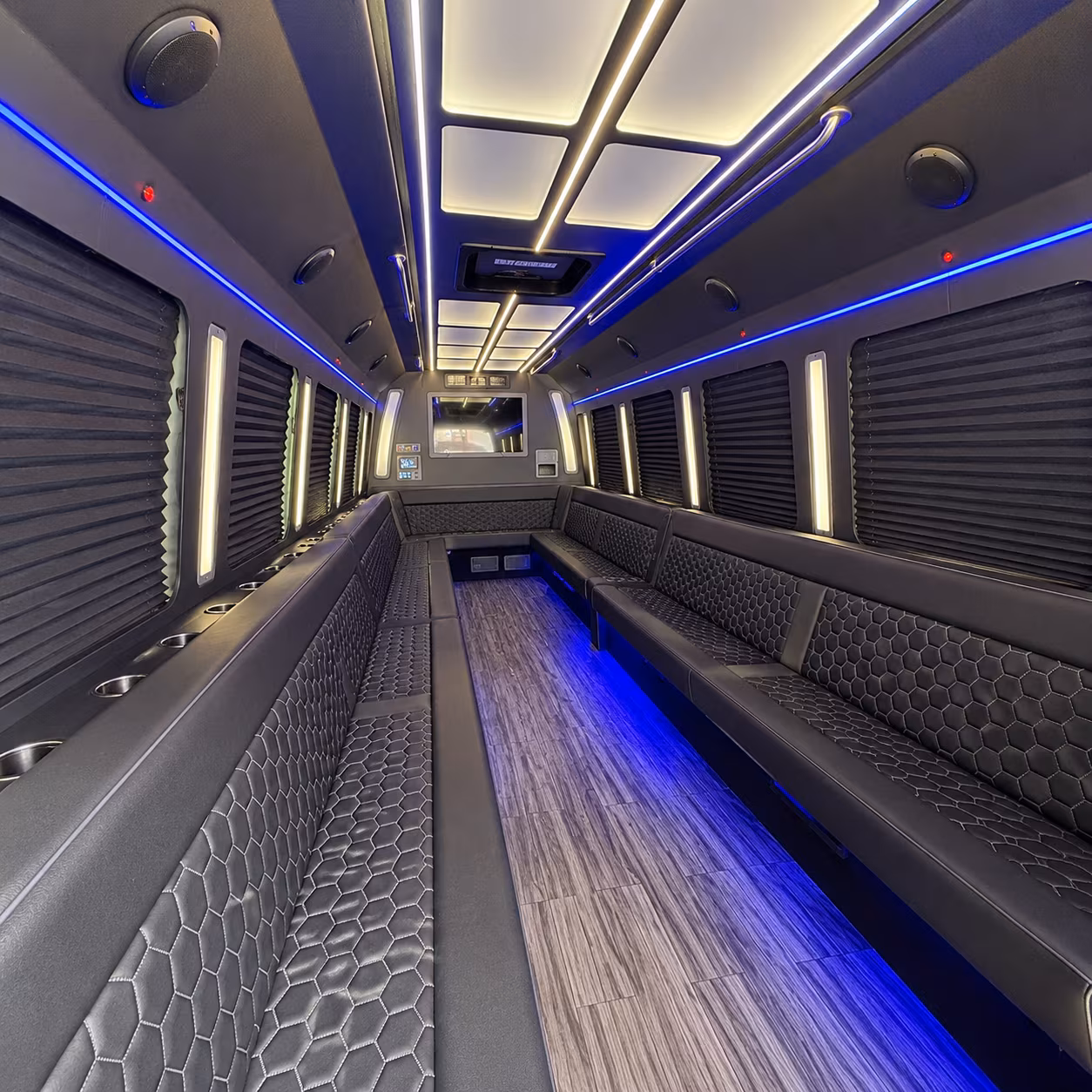 topeka 30 passenger party bus interior