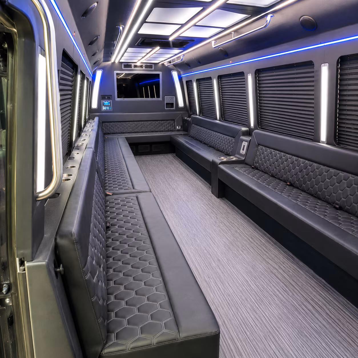 topeka 40 passenger party bus interior