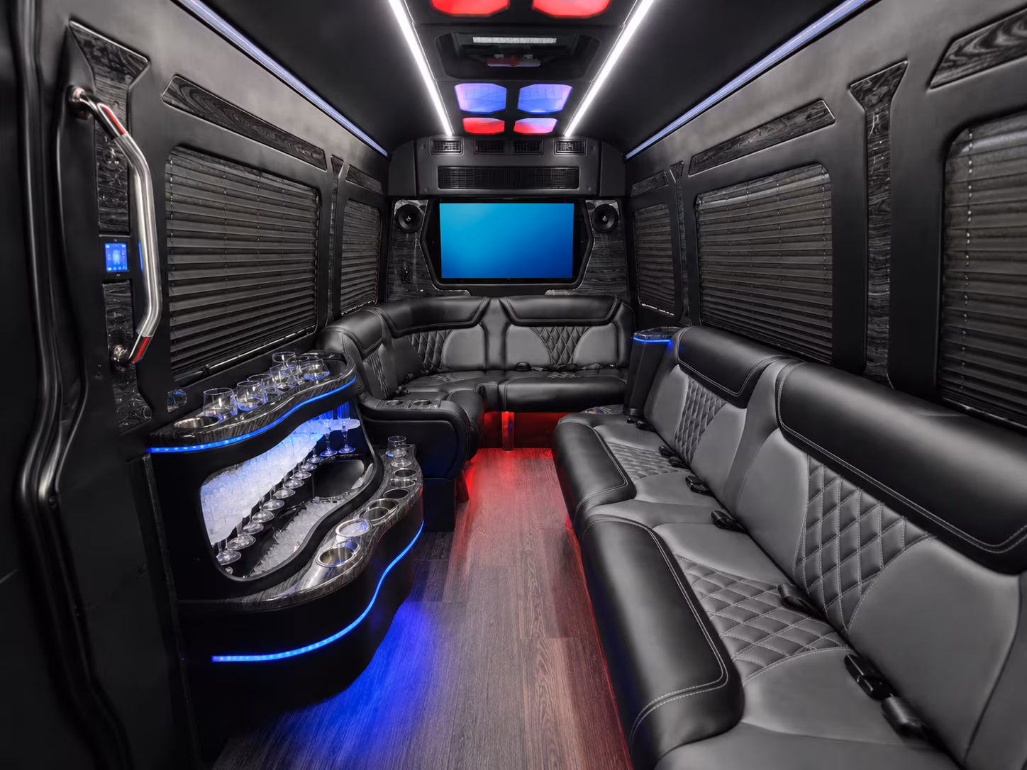 topeka 50 passenger party bus interior