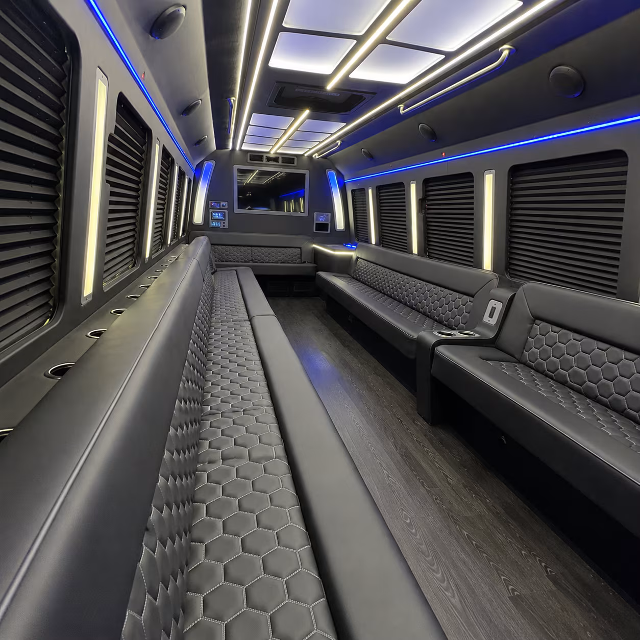 topeka party bus rental interior
